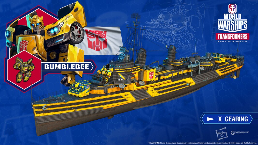 World Of Warships X Transformers Optimus Prime, Bumblebee, Megatron, Rumble Previews  (3 of 4)